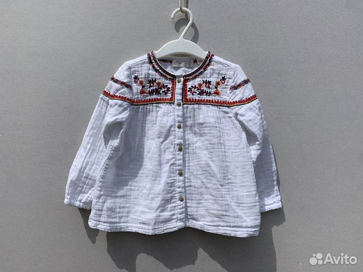Муслиновая рубашка Zara летняя 98-104