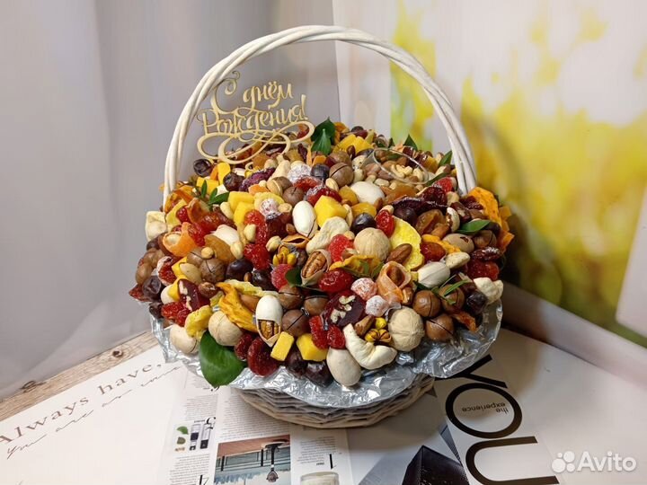 Корзины с сухофруктами от 45см премиум с доставкой