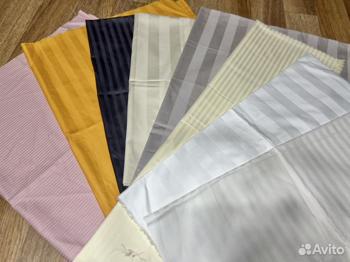 Ткань страйп сатин (отрезы)