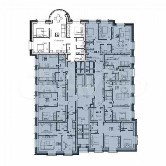 4-к. квартира, 96,8 м², 2/17 эт.