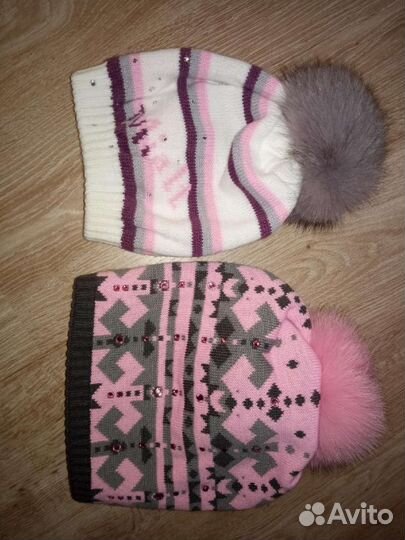 Шапка зимняя для девочки 52 54