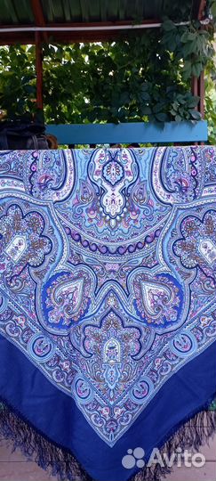 Павловопосадский платок шерсть испанский