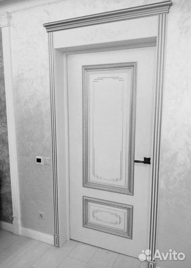 Дверь межкомнатная «Дуэт-2 Шейл» Эмаль Белая