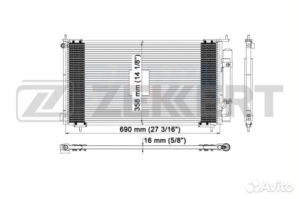 Радиатор двс Honda Cr-V 2001- MK3042 II