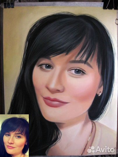 Цветной портрет пастелью