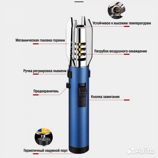 Портативная металлическая газовая турбо горелка