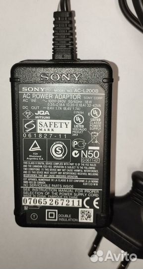 Блок питания AC-L200B к видеокамере Sony