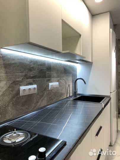 Белая прямая кухня ксп:32561