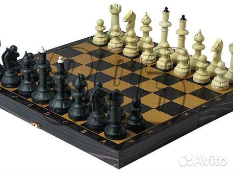 Шахматы, нарды, шашки Айвенго (чёрно-золот (32354)