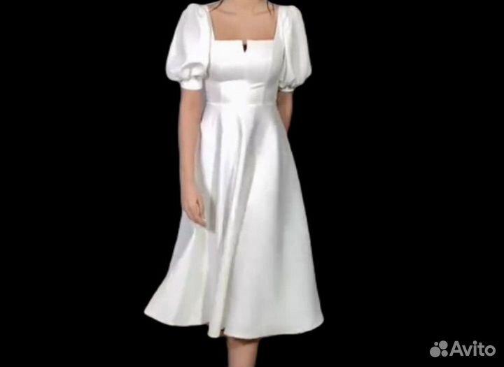 Платье вечернее белое свадебное р46 М