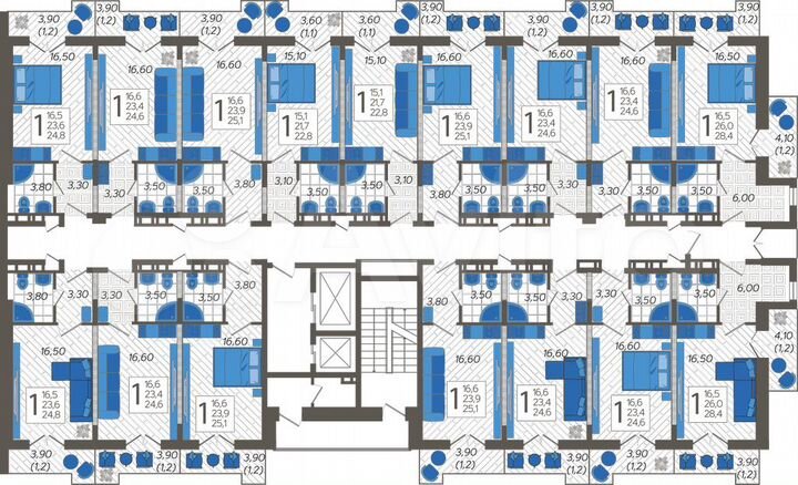 Апартаменты-студия, 24,6 м², 10/12 эт.