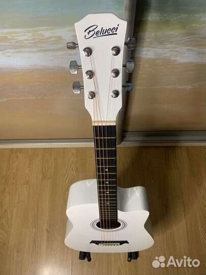 Гитара белая как у Цоя + чехол