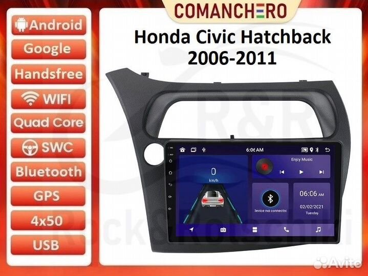 Магнитола Honda Civic 2006-2011 Android