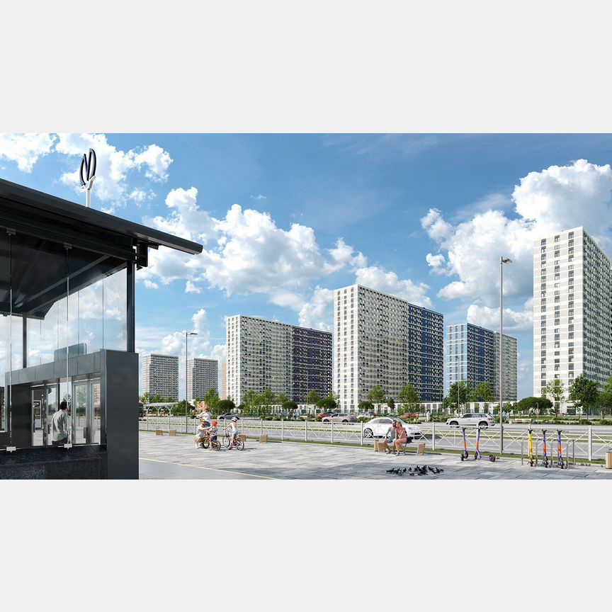 Квартира-студия, 37,3 м², 3/23 эт.