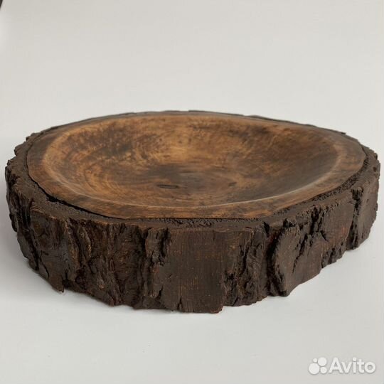 Деревянная тарелка блюдо из спила