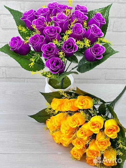 Искусственные цветы розы