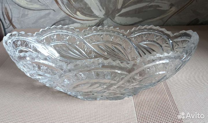 Хрустальная ладья большая и 2 маленьких