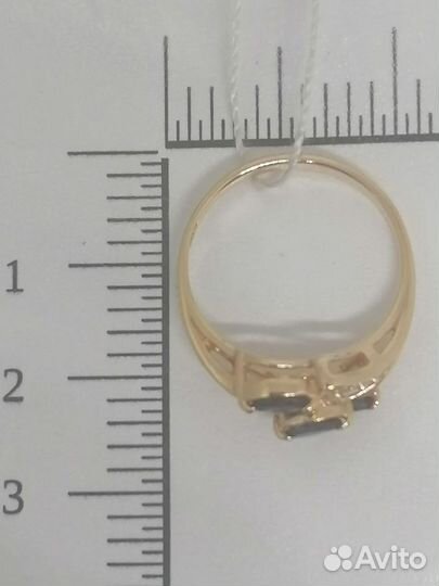 Кольцо золото 585* с сапфиром и бриллиантом