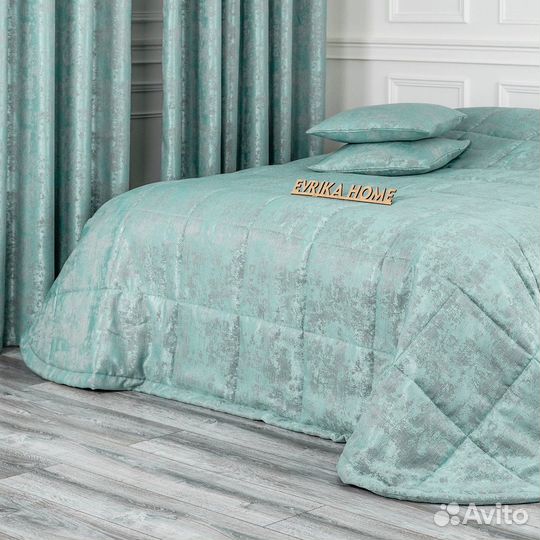 Новое покрывало Зарина Бирюза мрамор