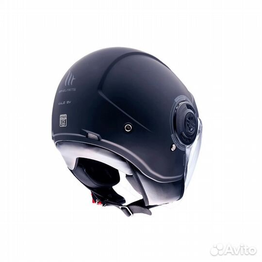 Мотошлем MT OF502SV viale solid A1 3/4 черный мат