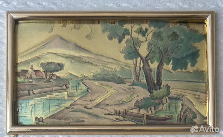 Миниатюра-барельеф на золоте, Италия