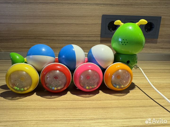 Гусеница-каталка на веревке