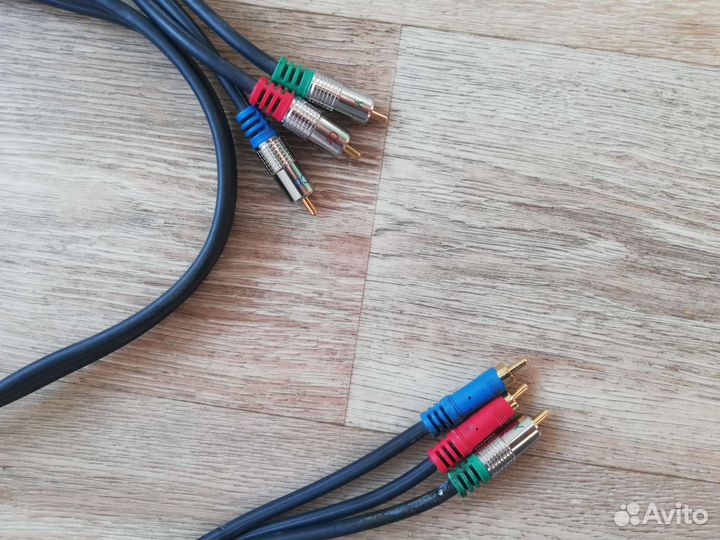 Кабель 3RCA-3RCA (тюльпан-тюльпан)