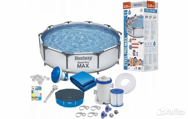 Бассейн каркасный 305х76см + фильтр-насос
