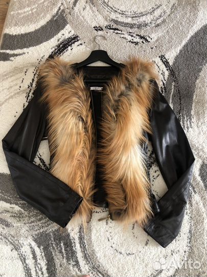 Куртка кожаная с лисой