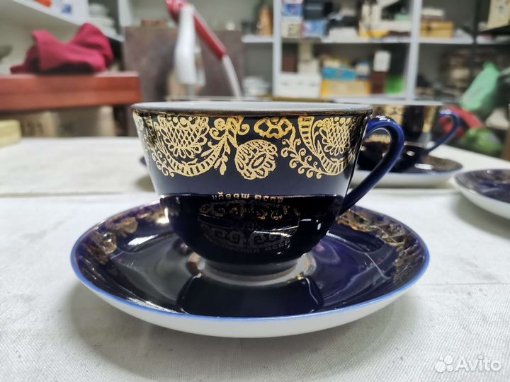 Чайная пара Чувашская асср Кобальт лфз (Ч)