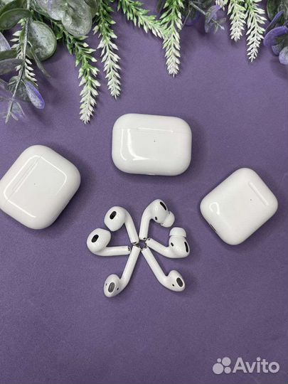 Наушники AirPods 2 / Pro / 3 (гарантия) + чехол