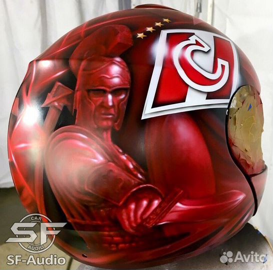 Мотошлем с Аэрографией Спартак/Cowboys