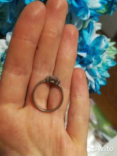 Кольцо серебро