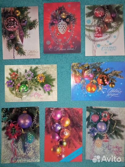 Советские открытки чистые новогодние игрушки