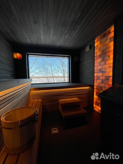 Бани на дровах на берегу Волги