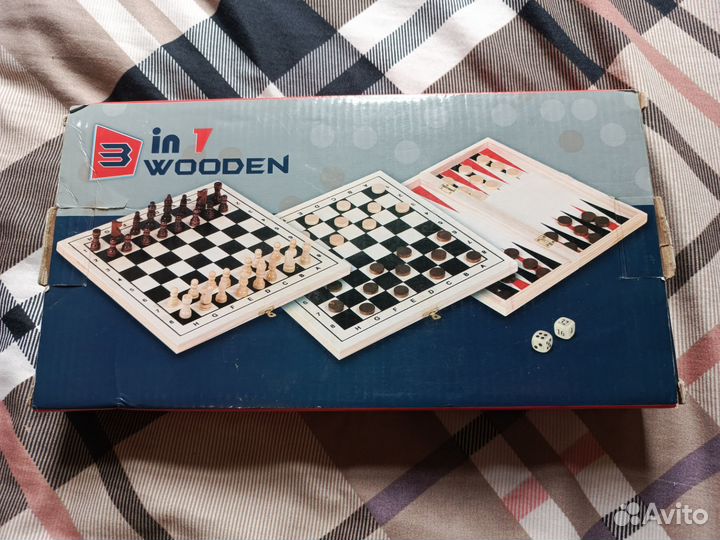 Шахматы, нарды, шашки 3в1