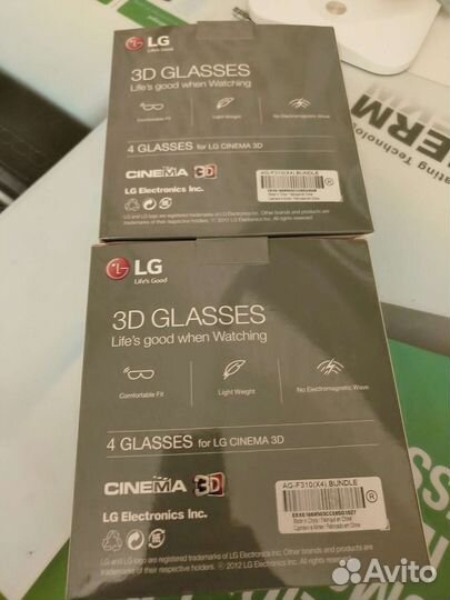 3D-очки LG AG-F310 4 штуки, черные