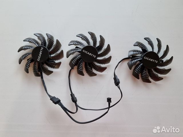 Вентиляторы Gigabyte 75 мм T128010SU 3 кулера