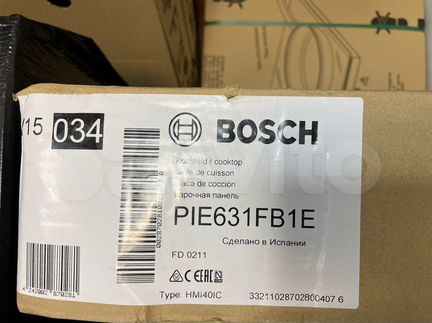 Новая Индукционная панель Bosch PIE631FB1E