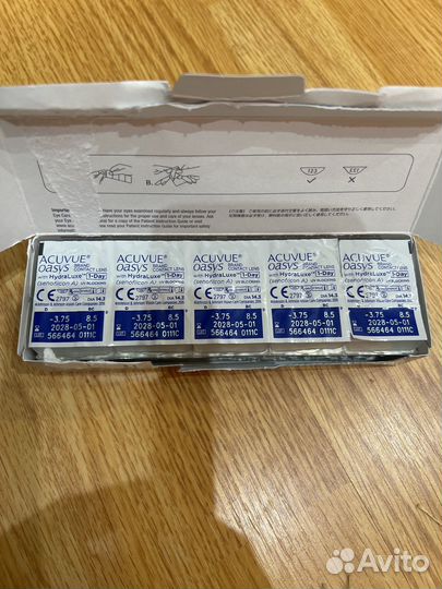 Линзы контактные acuvue oasys однодневные
