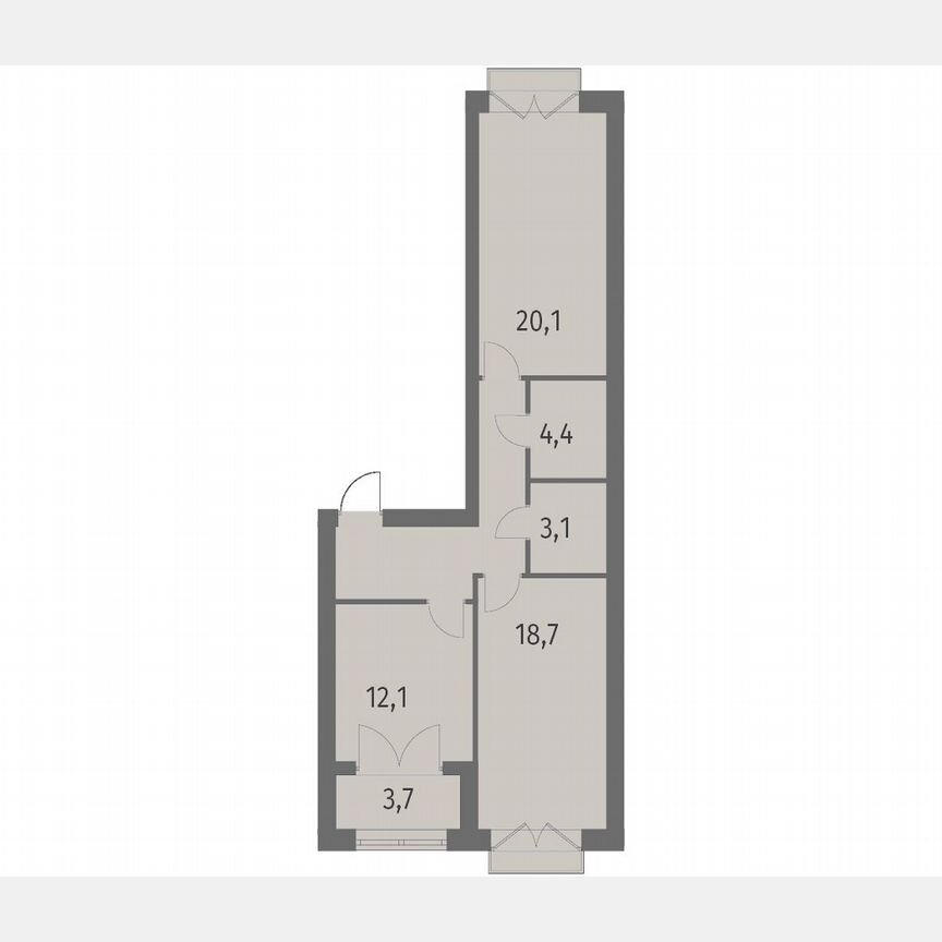 2-к. квартира, 71,7 м², 9/13 эт.