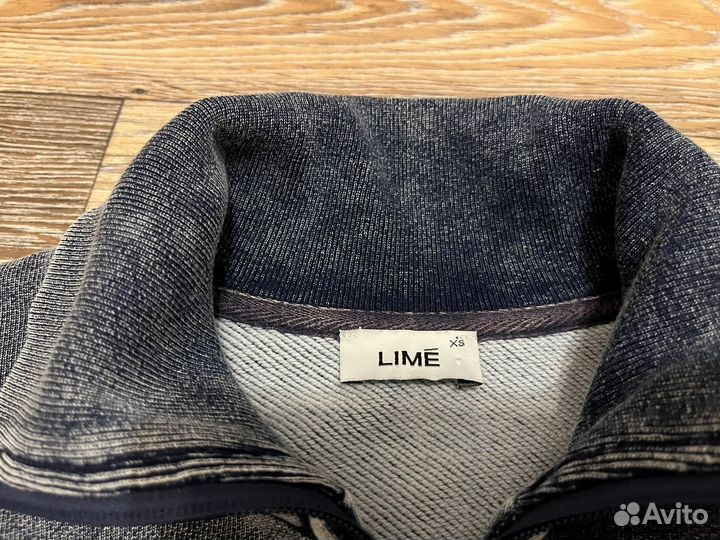 Оверсайз кофта полузамок lime