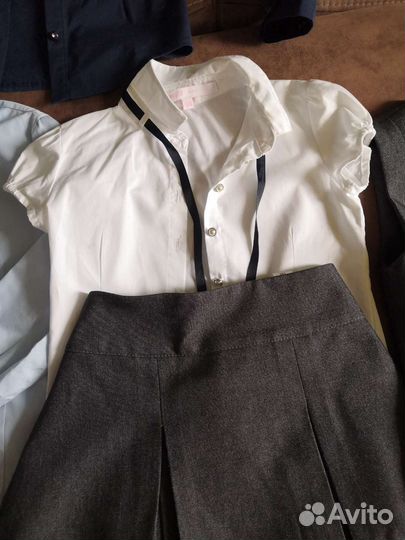 Школьная форма для девочки 128 серая