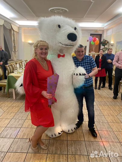 Костюм ростовой куклы белый медведь 2 m