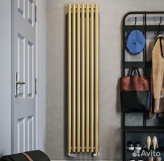 Вертикальный дизайнерский радиатор Steel-Hot от за