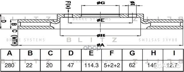 Диск тормозной suzuki SX4/vitara 13- BS0665 Blitz