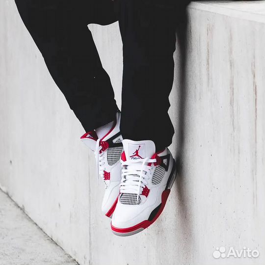 Кроссовки Air Jordan 4 Fire Red (36-45)