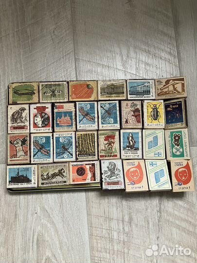 Спички СССР в деревянном коробке