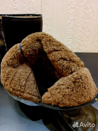 Сапоги мужские зимние натуральная кожа мех 44