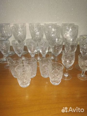 Хрустальные бокалы,рюмки советских времён